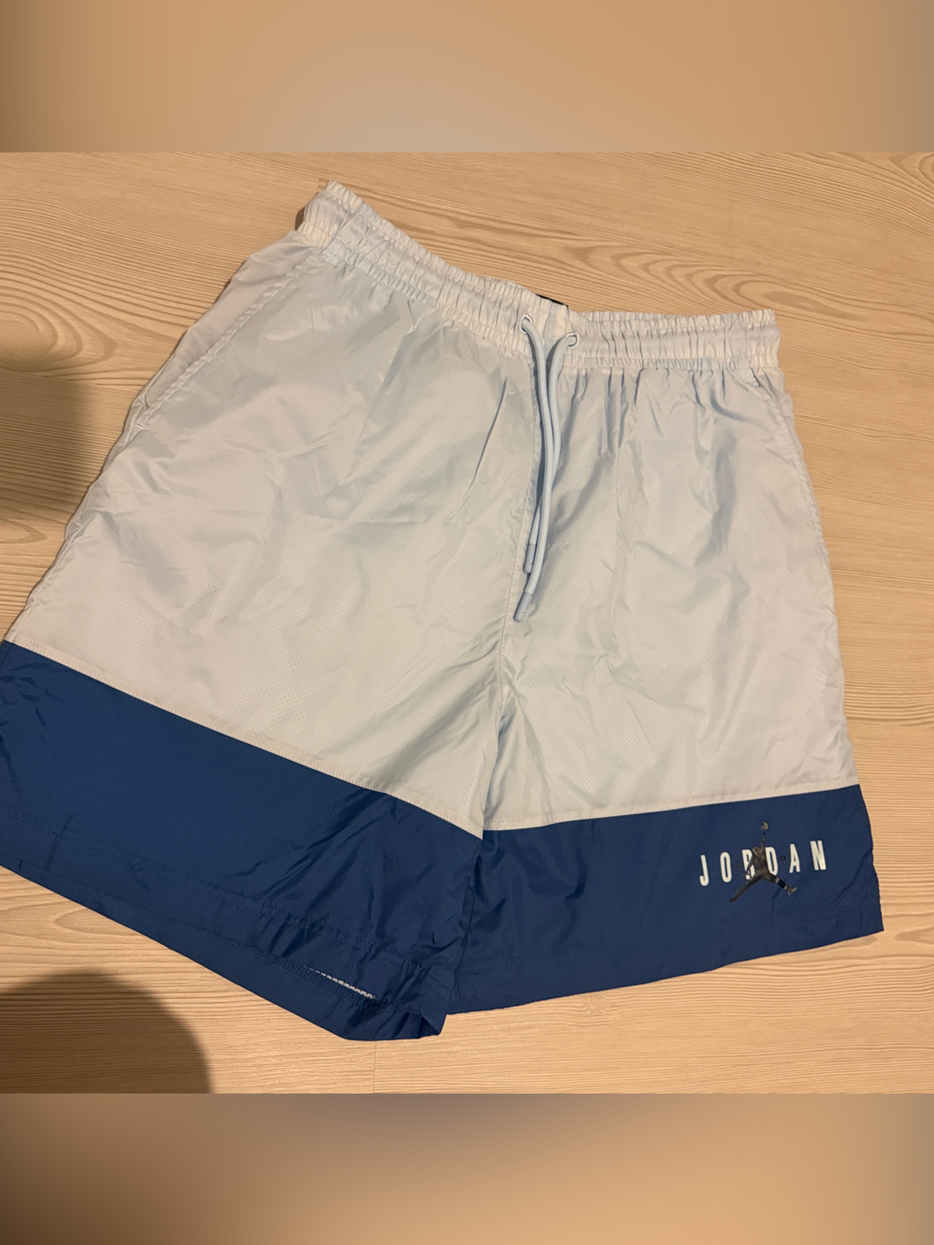 Jordan Light Blue & Navy Colorblock Athletic Shorts